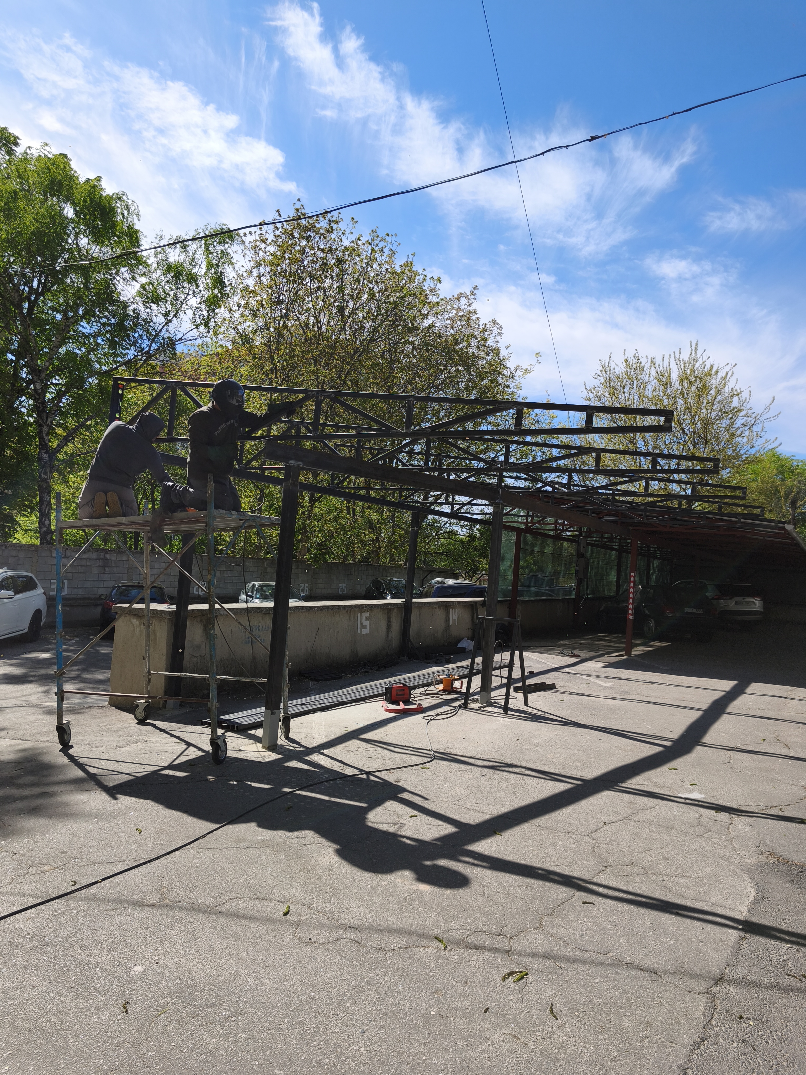 Copertină auto - balustradă sticlă